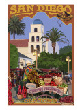 San Diego, California - Old Town Poster San Diego, California - Old Town Poster