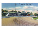 Saratoga Springs, New York - Night Trotting Track View Print