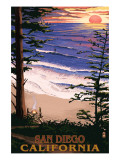 San Diego, California - Ocean & Sunset Prints