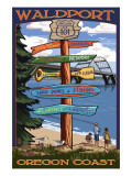 Waldport, Oregon - Sign Destinations Print