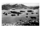 Sitka, Alaska - Aerial View of Town, Isles of Enchantment Art