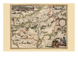 Map of Belgium & Namur Pôsters por Pieter Van der Keere Map of Belgium & Namur Pôsters por Pieter Van der Keere