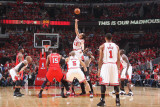 Atlanta Hawks v Chicago Bulls - Game Five, Chicago, IL - MAY 10: Joakim Noah and Josh Smith Photographic Print by Scott Cunningham