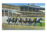 Oceanport, New Jersey - Monmouth Park Race Track Scene Pósters