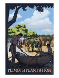 Plimoth Plantation, Massachusetts - Wampanoag Village Print