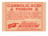 Carbolic Acid Poison Posters