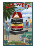 Key West, Florida - Southernmost Point Affiches