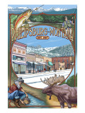 Philipsburg, Montana Montage Prints