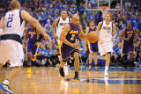 Los Angeles Lakers v Dallas Mavericks - Game Three, Dallas, TX - MAY 6: Derek Fisher Photographic Print by Noah Graham