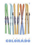 Frisco, Colorado - Skis in Snow Posters