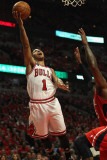 Atlanta Hawks v Chicago Bulls - Game Five, Chicago, IL - MAY 10: Derrick Rose Photographic Print by Jonathan Daniel