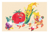 Dancing Happy Vegetables Photo