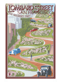 San Francisco, California - Lombard Street Kunstdrucke