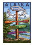 Denali National Park, Alaska - Sign Destinations Posters