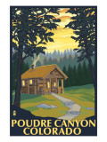 Poudre Canyon, Colorado - Cabin Scene Prints