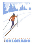 Hidden Valley, Colorado - Cross Country Skier Print