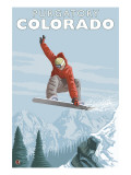 Purgatory, Colorado - Snowboarder Jumping Láminas Purgatory, Colorado - Snowboarder Jumping Láminas