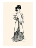 Lady With Binoculars Poster autor Charles Dana Gibson