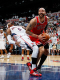 Chicago Bulls v Atlanta Hawks - Game Three, Atlanta, GA - MAY 6: Josh Smith and Carlos Boozer Photographic Print by Kevin Cox