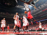 Atlanta Hawks v Chicago Bulls - Game Five, Chicago, IL - MAY 10: Josh Smith and Luol Deng Photographic Print by Scott Cunningham