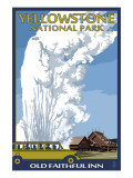 Old Faithful Lodge and Bus - Yellowstone National Park Posters