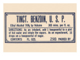 Tincture Benzoin, U.S.P. Posters