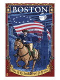 Old North Church and Paul Revere - Boston, MA Affiches