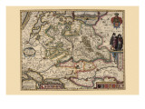 The Area Around Utrecht Poster von Pieter Van der Keere