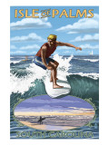 Isle of Palms, South Carolina - Surfing Scene Posters