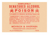 Completely Denatured Alcohol Poison Poster