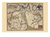 The Area Around Deventer, Netherlands Posters by Pieter Van der Keere
