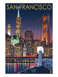 San Francisco, California Skyline at Night Print