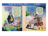 Comic Cartoon - Woman in Poor Health Gets Better When She has Money to Shop Billeder Comic Cartoon - Woman in Poor Health Gets Better When She has Money to Shop Billeder