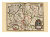 Map of Transylvania, Roumania Prints by Pieter Van der Keere
