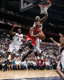 Chicago Bulls v Atlanta Hawks - Game Three, Atlanta, GA - MAY 6: Derrick Rose and Josh Smith Photographic Print by Scott Cunningham