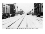 Los Angeles, California - Snow on South Broadway Prints