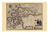 Map of Holland Posters por Pieter Van der Keere Map of Holland Posters por Pieter Van der Keere