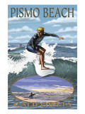 Surfer Day Scene - Pismo Beach, California Prints