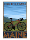 Maine - Bicycle Scene Print