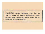 Caution: Avoid Habitual Use… Affiches