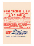 Iodine Tincture U.S.P. - Poison Affiches