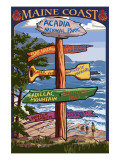 Acadia National Park, Maine - Sign Destinations Poster