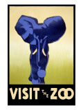 Visit the Zoo - Elephant Charging Kunstdruck