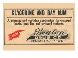 Glycerine And Bay Rum Pósters
