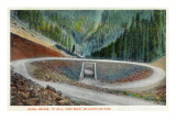 Yellowstone Nat'l Park, Wyoming - Cody Road Spiral Bridge at S Hill Prints