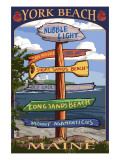 York Beach, Maine - Sign Destinations Prints