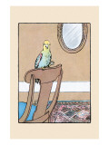 Polly Parrot on the Chair Prints by Julia Dyar Hardy