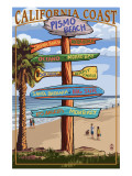 Pismo Beach, California - Destination Sign Posters