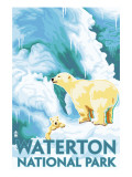 Waterton National Park, Canada - Polar Bear & Cub Prints