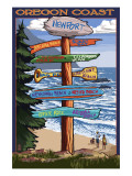 Oregon Coast Destinations Poster